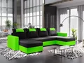 Produktbild: FEDVE Ecksofa Eckcouch mit Schlaffunktion SID mit Bettkasten form U