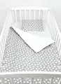 Produktbild: Babylux Babydecke Krabbeldecke Minky Kuscheldecke Decke 75 x 100 cm mit Kissen 30x35cm (14K. Weiß + Herze)
