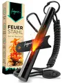 Produktbild: Der Feuerstahl Outdoor XXL I Mächtiger Feuerstein + Paracord Set, Extrem starker Funkenflug + Notfallpfeife, Magnesium Feuerstarter, Feuerstein Survival, Survival Ausrüstung, Outdoor Zubehör Survival
