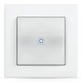 Produktbild: Homematic IP Smart Home Schaltaktor für Markenschalter – mit Signalleuchte, zwei beleuchtete Tasten, steuert Geräte und Leuchten per App, Alexa & Google Assistant, Energie sparen, 152020A0