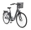 Produktbild: TELEFUNKEN E-Bike Damen 28 Zoll Elektrofahrrad - 3-Gang Nabenschaltung mit Rücktritt, Pedelec Citybike Alu mit Fahrradkorb, Frontmotor 250W /10,4Ah / 36V Sitzrohrakku, RC830 Multitalent