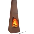 Produktbild: Relaxdays Gartenkamin, Braun, Metall, 45x149x45 cm, Freizeit, Campingzubehör, Feuerschalen