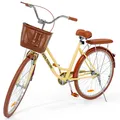 Produktbild: Damen Citybike 28 Zoll VOLTOURI Retro Fahrrad Korb Gepäckträger Stahlrahmen 17