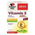 Produktbild: DOPPELHERZ Vitamin E 600 N Weichkapseln 80 St