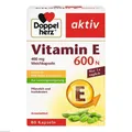Produktbild: 2x DOPPELHERZ Vitamin E 600 N Weichkapseln 80 ST