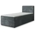 Produktbild: BOXBETT PISA 90 90x200 cm mit Matratze und Topper, H2+H3 - Grau