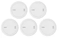 Produktbild: ABUS Rauchmelder Prefira 10 - Set mit 5 Q-Label zertifizierten Rauchwarnmeldern mit 10-Jahres-Batterie, Fehlalarm-Reduzierung mit Insektenschutzgitter und Verschmutzungskompensation - 5er Pack