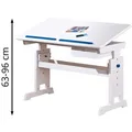 Produktbild: Inter-Link Kinderschreibtisch Baru, 40100500, höhenverstellbar, 109 x 63-96 x 55cm, weiß