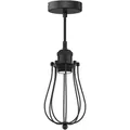 Produktbild: ledscom.de Vintage Pendelleuchte RETRA, schwarz, E27 Fassung, Käfig-Schirm schwarz