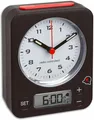 Produktbild: TFA Dostmann Combo Funkwecker analog digital Funkuhr Beleuchtung leise schwarz