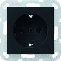 Produktbild: Gira E2 System 55 Steckdose Schwarz matt 0188005