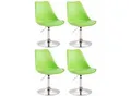 Produktbild: CLP 4er Set Esszimmerstühle Maverick Kunststoff I Lehnstühle Mit Trompetenfuß I Höhenverstellbar Und Drehbar