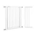 Produktbild: hauck Open N Stop 2 + 21 cm Verlängerung, Weiß - Kinderschutzgitter Hundegitter, Verstellbare Breite 96-101 cm, 77 cm Hoch, Beidseitige Einhand Öffnung, ohne Bohren, für Innen