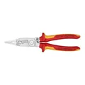 Produktbild: KNIPEX 13 96 200 Elektro-Installationszange isoliert mit Mehrkomponenten-Hüllen, VDE-geprüft verchromt 200 mm