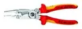 Produktbild: Knipex Elektroinstallationszange verchromt VDE mit 2-Komponenten-Griffen 200 mm - 13 96 200