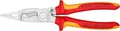 Produktbild: KNIPEX Elektro-Installationszange 13 96 200 | VDE 1000V | 6 Funktionen | 200mm | Öffnungsfeder | rot/gelb