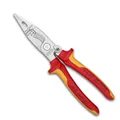 Produktbild: KNIPEX Elektro-Installationszange verchromt 200 mm VDE ohne Öffnungsfeder