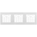 Produktbild: Outsunny Seitenteil mit Fenster, Seitenwand für Pavillon ca. 6 x 2 m Seitenplane Ersatzwand für Partyzelt, Weiß