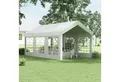 Produktbild: Outsunny Pavillonseitenteil ca. 6 x 2 m Seitenteil mit Fenster, Seitenwand für Pavillon, 597x200 cm, für Partyzelt) Ersatzwand, [1-St. Seitenplane, für Partyzelt, Weiß