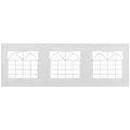 Produktbild: Seitenteil mit Fenster, Seitenwand für Pavillon ca. 6 x 2 m Seitenplane, Weiß