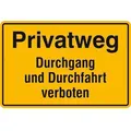 Produktbild: SafetyMarking Hinweisschild Aluminium, 30 x 20 cm, Parkverbotsschild Privatweg