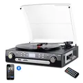 Produktbild: DIGITNOW! Vinil pikap Bluetooth pikap çalar Stereo hoparlörlü, pikap çalar 3 hız kademesi, kaset AM/FM radyo vinil, MP3 USB kodlaması