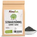 Produktbild: Schwarzkümmel Samen ganz 250g | pfeffrig, rauchiger Geschmack mit kernigem Röstaroma | ideal für indische, vegetarische & vegane Küche | vom Achterhof
