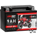 Produktbild: LANGZEIT YTX9-BS Motorrad GEL Batterie 9Ah 12V 50812 ETX9-BS GTX9-BS CTX9-BS 8Ah