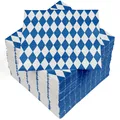 Produktbild: 100 Servietten 3-lagig 33x33cm bayrisch blau I Saugstark und praktisch verpac...