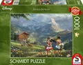 Produktbild: Schmidt Spiele Puzzle Disney, Mickey & Minnie in den Alpen, 1000 Puzzleteile, Thomas Kinkade, Made in Europe