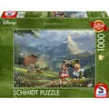 Produktbild: Schmidt Spiele Puzzle Thomas Kinkade Studios: Disney - Mickey & Minnie in den Alpen