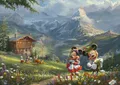 Produktbild: Schmidt Spiele 59938 Thomas Kinkade, Disney, Mickey & Minnie in den Alpen, 1.000 Teile Puzzle, bunt