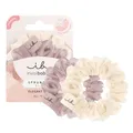 Produktbild: invisibobble Scrunchie Slim Hairiffic 2er Set I Dusty Purple & Off White I Haargummi stilvolle Scrunchies mit SLIM Spiralen I Haarschonend, für elegante Frisuren