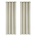 Produktbild: Deconovo Vorhang Verdunkelung Ösen Gardinen Wohnzimmer Vorhänge Blickdicht, 138x117cm(HöhexBreite), Hellbeige, 2er Set