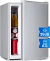 Produktbild: Klarstein Mini Kühlschrank, Retro Mini-Kühlschrank mit Gefrierfach, 67 Liter Getränkekühlschrank Klein & Kompakt, Kleiner Kühlschrank mit Herausnehmbaren Ablagen, Indoor/Outdoor Kühlschrank Leise