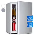 Produktbild: Klarstein Mini Kühlschrank, Retro Mini-Kühlschrank mit Gefrierfach, 67 Liter Getränkekühlschrank Klein & Kompakt, Kleiner Kühlschrank mit Herausnehmbaren Ablagen, Indoor/Outdoor Kühlschrank Leise