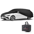 Produktbild: Walser Abdeckung Auto Indoor Stretch, Autoabdeckung, staubdichte Autogarage, Autoplane Winter, Autogarage Winter, Abdeckung für Auto, Abdeckplane Kombi Größe 5 schwarz