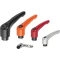 Produktbild: Klipp Klemmhebel (Klemmgriff) mit Innengewinde Spannhebel ø M 10 orange