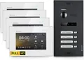 Produktbild: Balter Video-Türsprechanlage HD Video Türsprechanlage für 4 Familienhaus, 4x Monitor (Mehrfamilienhaus, Komplettset, 4-tlg., Full HD Kamera, WLAN, Interkom, Videokommunikation)