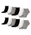 Produktbild: PUMA unisex Sneaker Socken Kurzsocken Sportsocken 261080001 12 Paar, Farbe:Mehrfarbig, Menge:12 Paar (4 x 3er Pack), Größe:43-46, Artikel:-882 grey/white/black