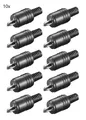 Produktbild: 10x DIN Lautsprecherstecker Schraubanschluss Knickschutz 2,2mm Schwarz 11241