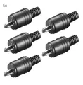 Produktbild: 5x DIN Lautsprecherstecker Schraubanschluss Knickschutz 2,2mm Schwarz 11241