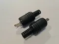 Produktbild: 2 x DIN Lautsprecherstecker Gerade Schraubbar Knickschutz 2,2 mm Schwarz 7533