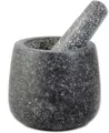 Produktbild: Steinmörser mit Stößel Set | Mörser und Pistill aus Stein | Ø 11cm Höhe 12cm KV