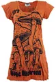 Produktbild: GURU SHOP Sure Long Shirt, Minikleid Magic Mushroom - Rostorange, Damen, Baumwolle, Size:S