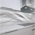 Produktbild: Rodnik Küchenrückwand Silver Waves, ABS-Kunststoff Platte Monolith in DELUXE Qualität mit Direktdruck grau 400 cm