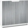 Produktbild: Vladon Sideboard Logan, Germany, Kommode mit 2 Türen, Weiß matt/Avola-Anthrazit (82 x 78 x 37 cm)