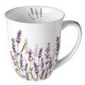 Produktbild: Kaffeetasse Lavender Shades White 400ml Teetasse Henkeltasse Lavendel Kaffee-...