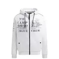 Produktbild: CAMP DAVID Sweatjacke mit Kapuze und Logo Artworks opticwhite weiß XXL (58/60)