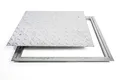 Produktbild: SA-90 Stahl Schachtabdeckung verzinkt begehbar 900 x 900 mm Tränenblech Schachtdeckel Deckel mit Rahmen Kanalschacht quadratisch eckig